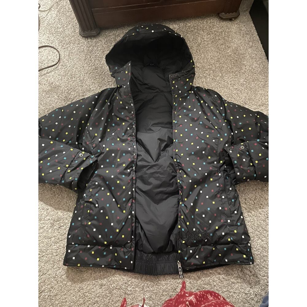 Burton Dryride Women's Size XL Bliss Down Jacket Reversible Black Ski Snowboard